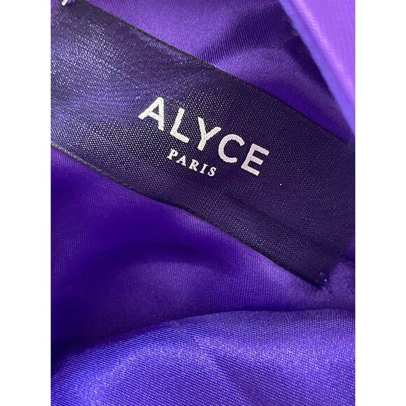 Alyce Paris Fit & Flare Mini Party Cocktail Dress Sleeveless Size 6 Purple - Picture 4 of 6